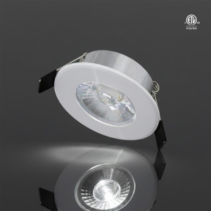 3" LED GIMBAL PUCK LIGHT  3W 300LMN - SATIN NICKEL - SOLD AS 3000K OR 5000K INDIVIDUAL FIXTURES.