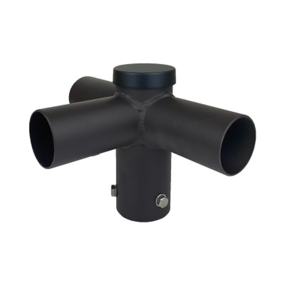 Three Spoke Round Pole Mount - 90 Deg - 2-3/8" O.D. Tenon