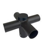 Four Spoke Round Pole Mount - 90 Deg - 2-3/8" O.D. Tenon