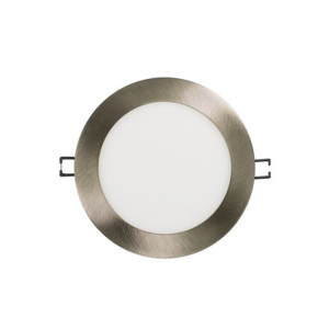 Slim Panel 6" - 5CCT Variable - 1100 Lumens - Round - Brushed Nickel - V4