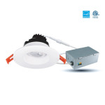 LUMINAIRE LED ENCASTRÉ 3 PO STYLE DESIGNER RÉGRESSIF/GIMBAL PROFOND AVEC DRIVER INCLUS - 5CCT (2700K À 5000K) - 8W