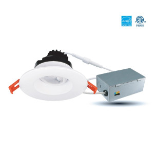 LUMINAIRE LED ENCASTRÉ 3 PO STYLE DESIGNER RÉGRESSIF/GIMBAL PROFOND AVEC DRIVER INCLUS - 5CCT (2700K À 5000K) - 8W