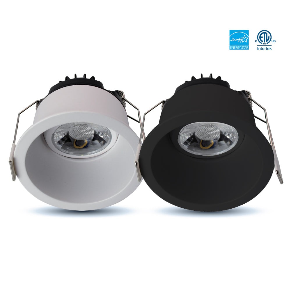 2″ LED - 8W - 650 LUMENS - CRI 90 - IP54 - REGRESSED GIMBAL DOWNLIGHT W/ SLEEK - THIN TRIM DESIGN & SELECTABLE 5CCT