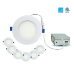 LUMINAIRE LED SLIM DISC 4 PO 5CCT (2700/3000/3500/4000/5000K) - 10 WATTS - 900 LM - IRC 90 - CÂBLE 6 PI - CERTIFIÉ