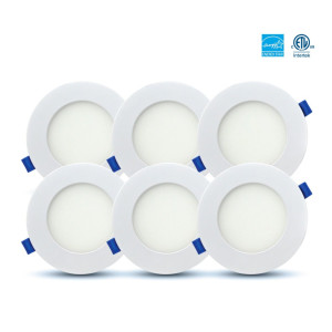LUMINAIRE LED SLIM DISC 4 POUCES 9W 5CCT 700LM ENERGY STAR BLANC – BOÎTE DE 6 MODULES + 6 DRIVERS