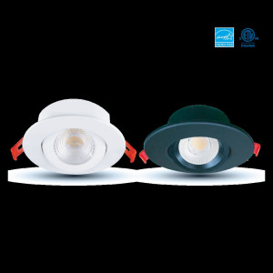 LUMINAIRE LED ENCASTRÉ ORIENTABLE 4 PO DESIGNER AVEC PILOTE INCLUS - 5CCT (2700K À 5000K) - 9W - 700 LM - GRADABLE