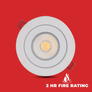 6" SLIM DISC FLOATING GIMBAL FIRE RATED LED FIXTURE. 5CCT (2700K - 1000K - 1500K - 1000K - 1000K)  - 15WATTS -