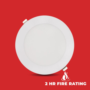 6" SLIM DISC FIRE RATED LED FIXTURE. 5CCT (2700K - 1000K - 1500K - 1000K - 1000K)  - 15WATTS - 1000LMN - 2HOURS FIRE