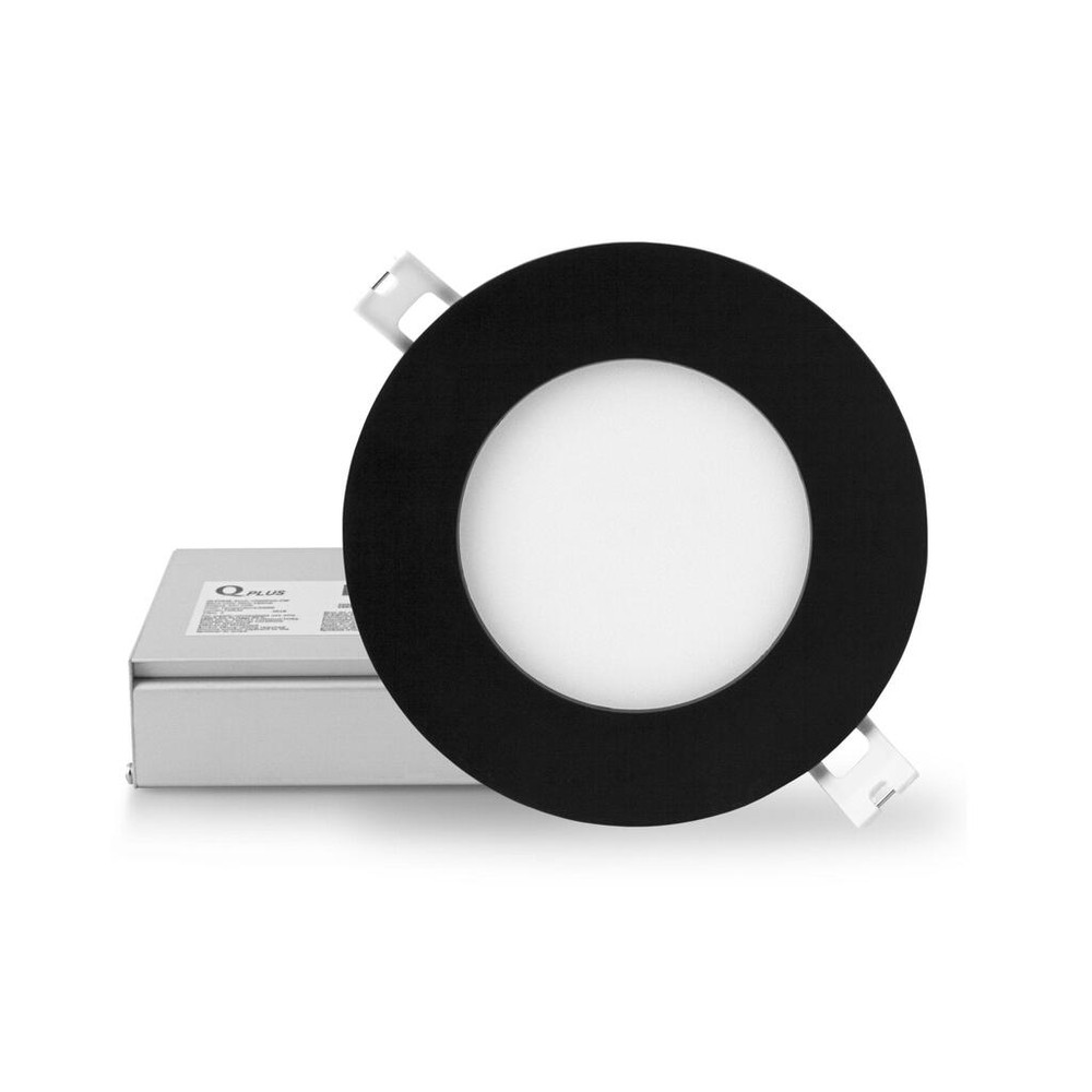 Slim Panel 4" 9W 120V 30-40-50K black frost dim TRIAC