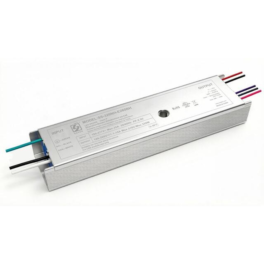 LED Driver Sosen 120-277VAC 180-260VDC 300W 1.15A 12VDC Dimmable 0-10VDC UL
