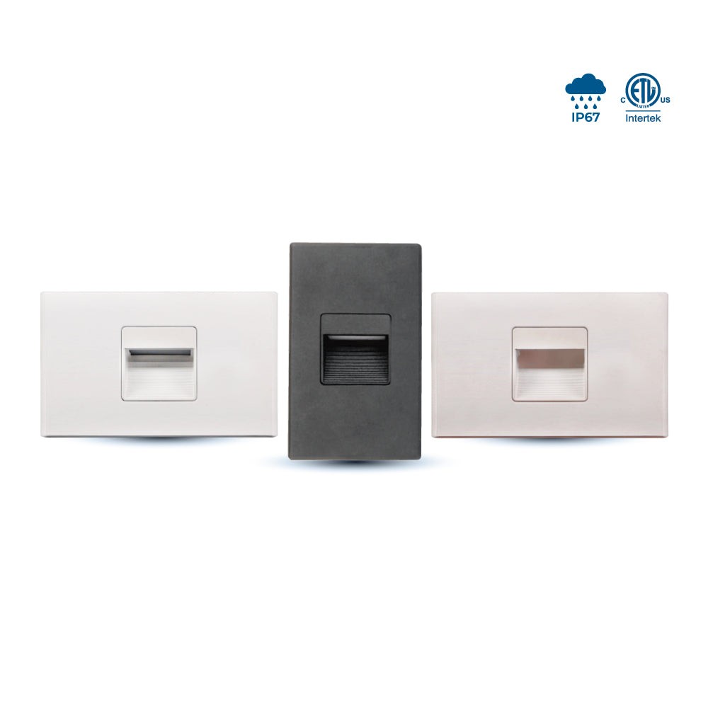 STEP LIGHT - 2.5W - 125LMN - BLACK - SOLD AS 3000K OR 5000K INDIVIDUAL FIXTURES.