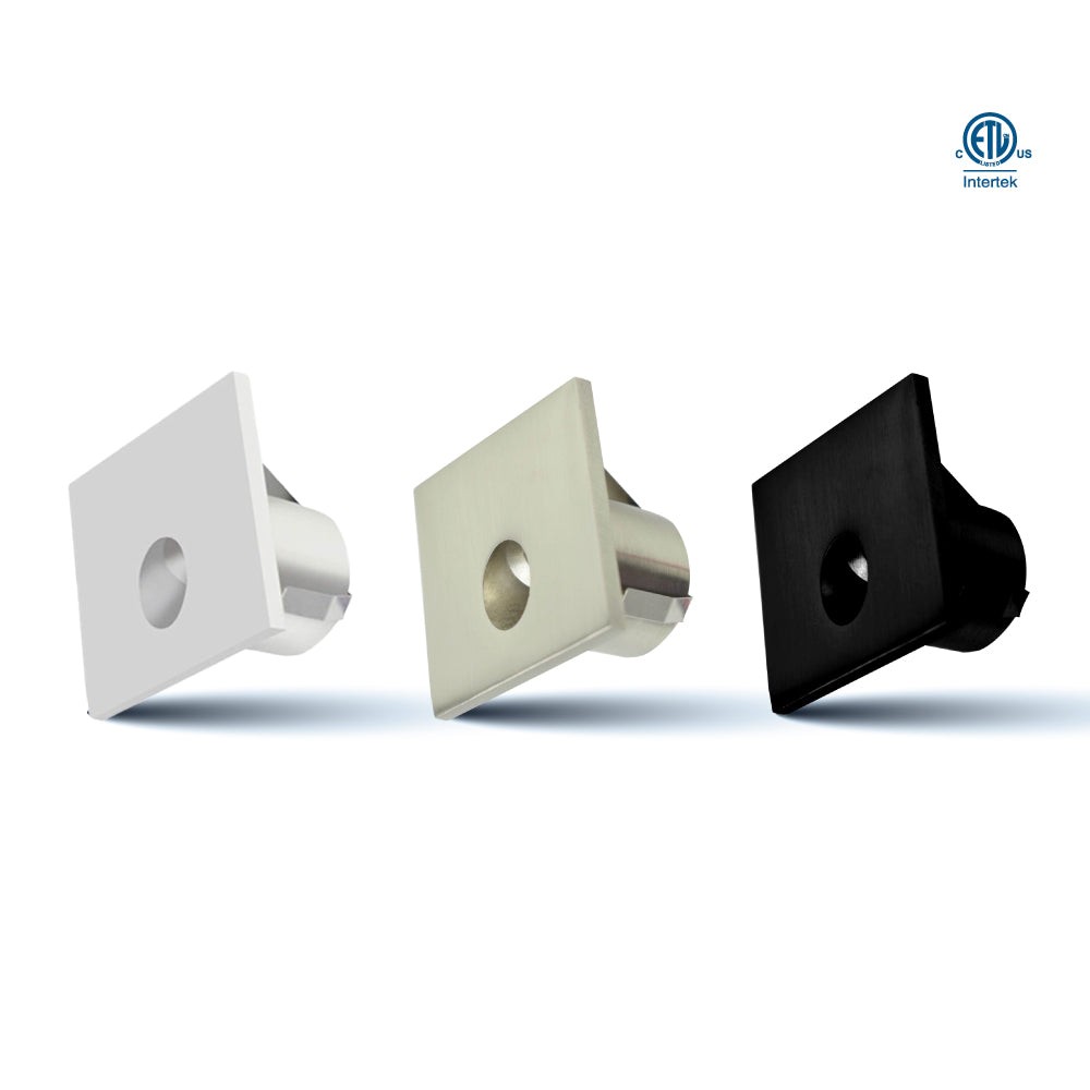 STEP LIGHT SQUARE - 1W - SATIN NICKLE - SOLD AS 3000K OR 5000K INDIVIDUAL FIXTURES.