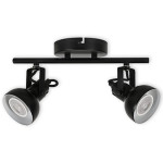 LED TRACK LIGHT FOR GU10 BULBS - SERIES 215 - 2 LIGHTS - WHITE