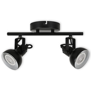 LED TRACK LIGHT FOR GU10 BULBS - SERIES 215 - 2 LIGHTS - WHITE