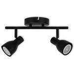 LED TRACK LIGHT FOR GU10 BULBS - SERIES 304 - 2 LIGHTS - WHITE