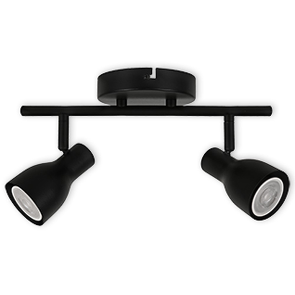 LED TRACK LIGHT FOR GU10 BULBS - SERIES 304 - 2 LIGHTS - WHITE