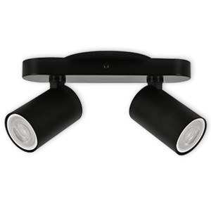 LED TRACK LIGHT FOR GU10 BULBS - SERIES 104 - 2 LIGHTS - WHITE