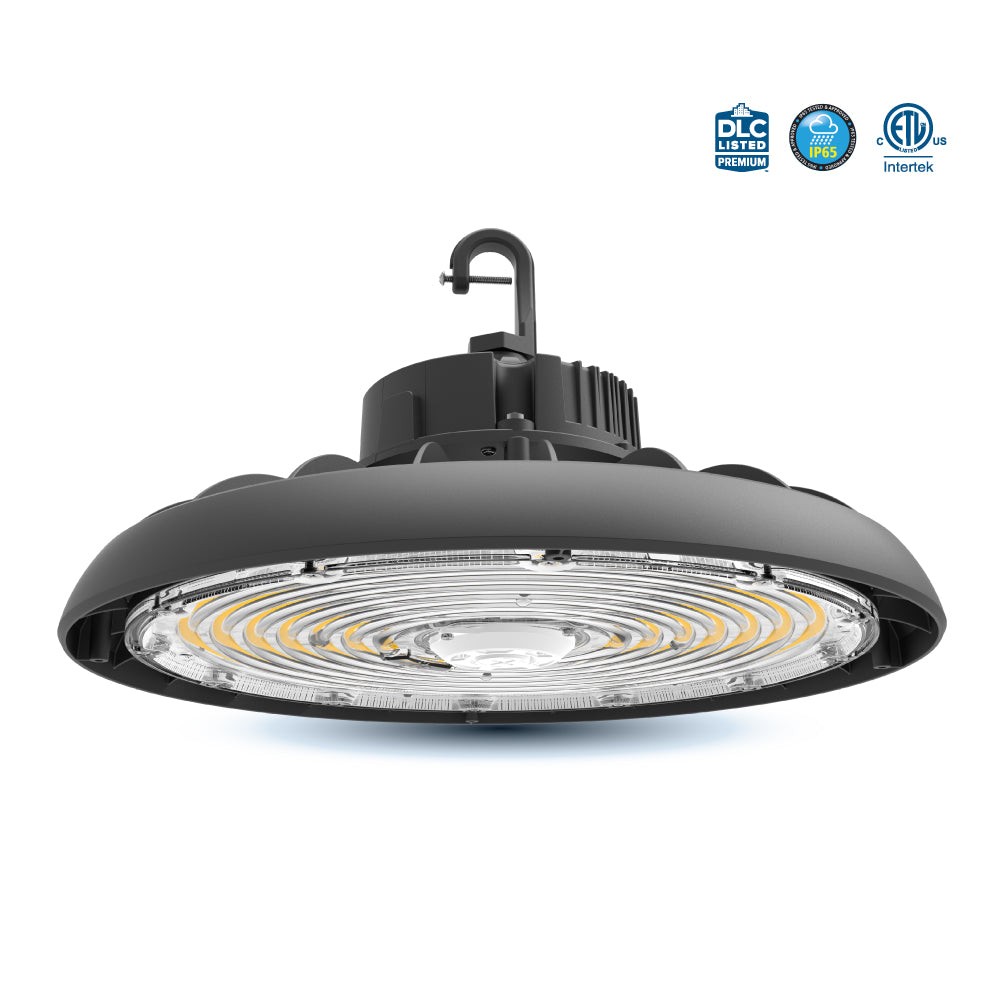 LED UFO HIGH BAY 3CCT (3500K - 1000K AND 5000K) + 3 WATTAGE SELECTABLE (100W - 125W AND 150W) - 135L/WATT OR