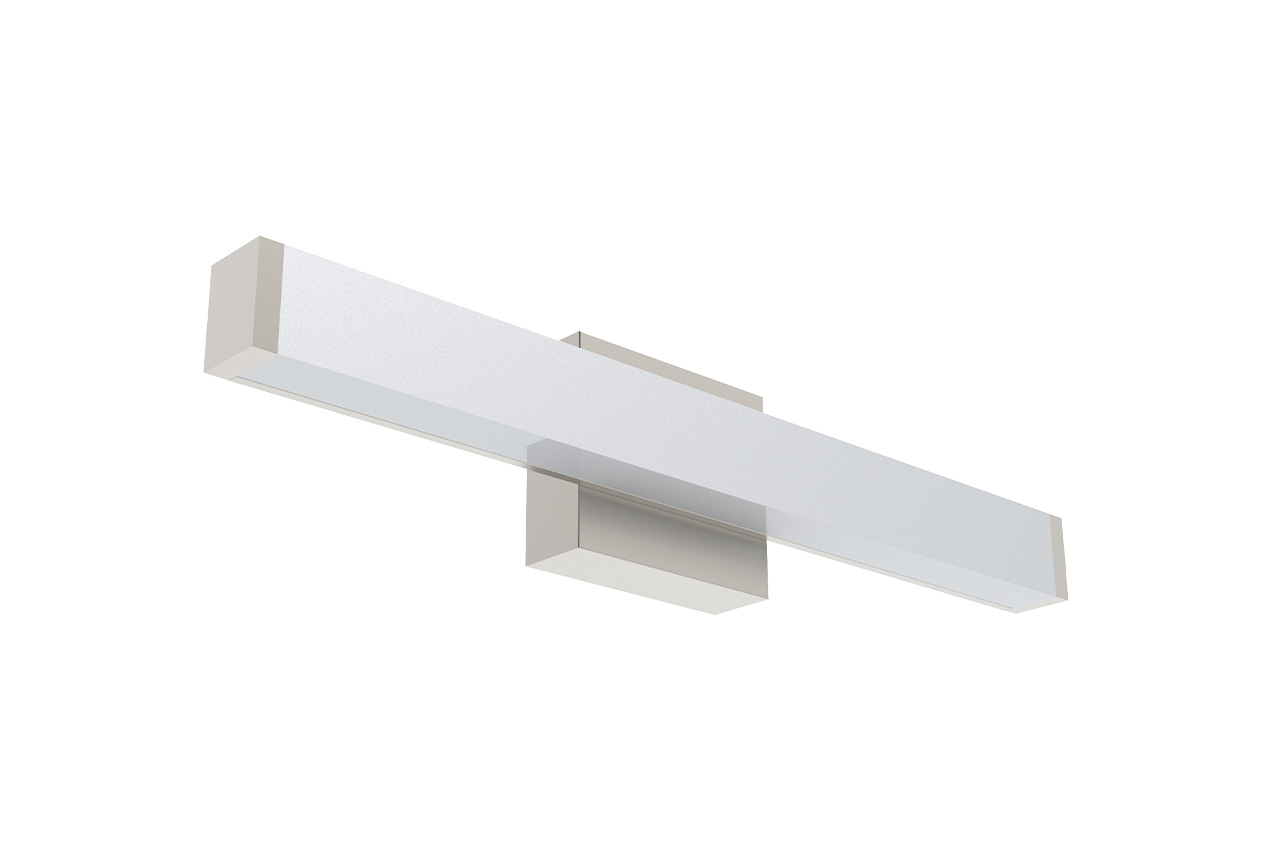Vanity Light - 2ft - Square - 9/15/19W - 27/30/35/40/5000K - 120-277V - Triac Dimming - Brushed Nickel