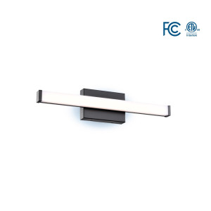 LUMINAIRE MURAL LED POUR VANITÉ 22 POUCES CARRÉ 5CCT NOIR – ORTECH VNT-B22-5CCT-BK