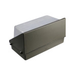 Wall pack 060W 120-347V 57K black clear lens int. photocell