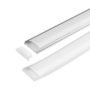 LED STRIP LIGHT CHANNEL WITH 13MM WIDTH - ALUMINUM BACK & PLASTIC COVER 2 METERS