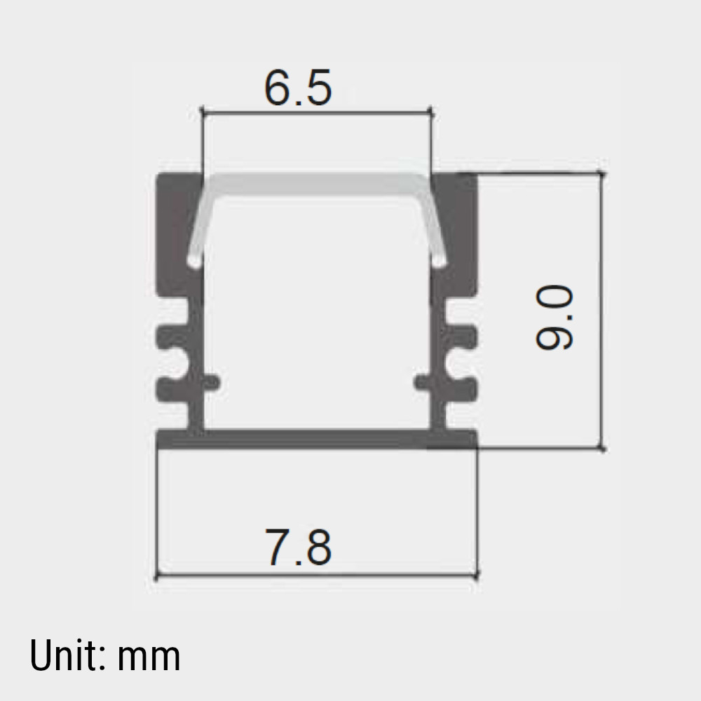 LED ALUMINUM PROFILE 0809RS