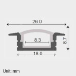 LED ALUMINUM PROFILE W2608