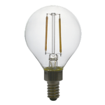 FILAMENT ARTISAN G16.5, LOWFLICKER, 5W, 500LM, 27K, E12, DIMMABLE, CLEAR