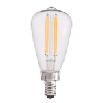FILAMENT ARTISAN ST12, LOW NON-VISIBLE FLICKER, 4.5W, 500LM, 30K, E12, DIMMABLE, CLEAR