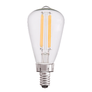 FILAMENT ARTISAN ST12, LOW NON-VISIBLE FLICKER, 4.5W, 500LM, 30K, E12, DIMMABLE, CLEAR