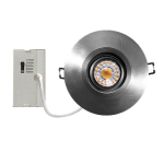 RIGID CHY2, 4" DIA. BRUSHED NICKEL, GIMBAL MODULE & TRIM, 8W (700LM), SELECTABLE 27-30-35-40-50K, TRIAC DIM, 120V, 40 DEG. FT6 CABLE 8