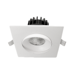 RIGID ECL, 4" DIA. WHITE, REGRESSED GIMBAL, 12W, SELECTABLE 5CCT, CRI≥90, TRIAC DIMMABLE, 120V, 38 DEG. FT6 CABLE.