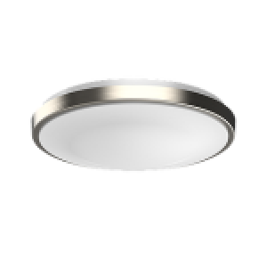 RIGID FM FLUSH MOUNT, 15" DIA., 24W (1800LM), SELECTABLE 5CCT (27-30-35-40-50K), 1RING, TRIAC DIM, BRUSHED NICKEL RING, ENERGY STAR