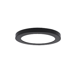 RIGID HS II SLIM FLUSH MOUNT MATT BLACK TRIM FOR HS2/5, (DIA. 5.13", HEIGHT 0.61")