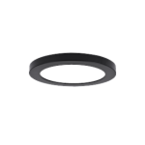 RIGID HS II SLIM FLUSH MOUNT MATT BLACK TRIM FOR HS2/9, (DIA. 9.18", HEIGHT 0.61")