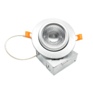 RIGID JH, 4", SWIVEL DOWN LIGHT, 360° EYEBALL, 9W (650LM), CRI 90, SELECTABLE 27-30-35-40-50K, 120V, BRUSHED NICKLE