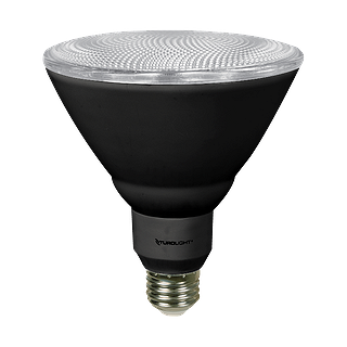 VIVID GLASS LENS PAR38, 16W, 1400LM, CRI 90, 30K, FL 25°, DIMMABLE, BLACK HOUSING, 25,000HRS