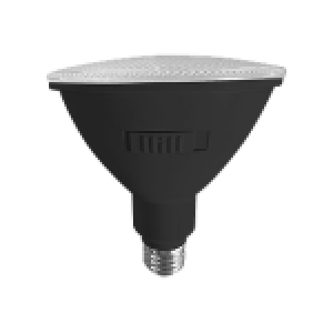PAR38 16W 5CCT BLACK LED BULB