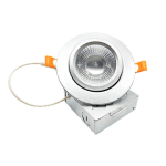 RIGID JH, 4", SWIVEL DOWN LIGHT, 360° EYEBALL, 9W (650LM), CRI 90, SELECTABLE 27-30-35-40-50K, 120V, BRUSHED NICKLE