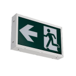 “RUNNING MAN” LED EMERGENCY SIGN, WHITE METAL HOUSING AC ONLY & 6-24V UDC - TL-RMES301 RUNNING MAN METAL