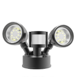 SSL-J5S SECURITY MOTION SENSOR LIGHT, 20W 2100LM, SELECTABLE 30-40-50K, ADJUSTABLE PIR MOTION SENSOR, BLACK, 120V