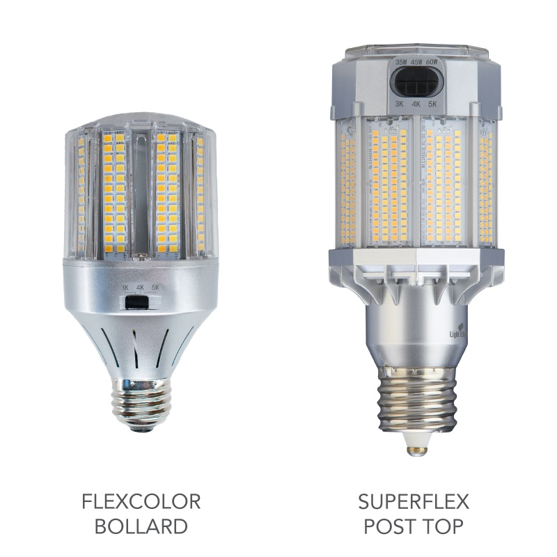 18W FLEX COLOR BOLLARD RETROFIT, 
REPLACES UP TO 100W HID, EX39, 3000K/4000K/5000K 120-277V -LED-8039M345CD-A