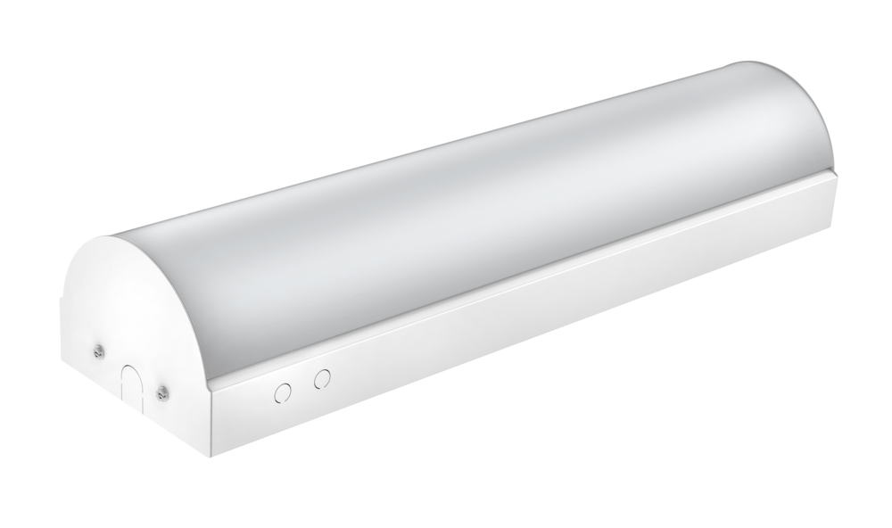 4FT LINEAR STRIP WITH WATTAGE AND CCT SELECT WITH 8W EMG INSTALLED. 120-277VAC