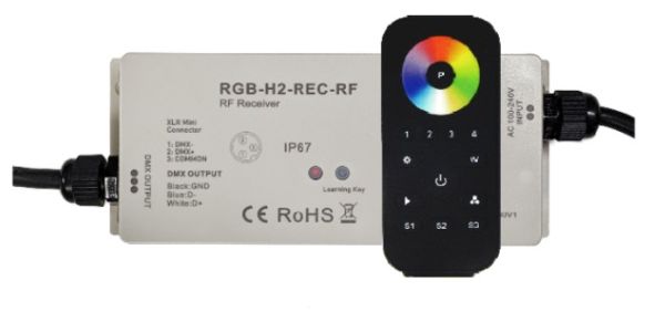 120V RGB FLEX, DMX RECEIVER & RF REMOTE