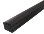 LL18 - BLACK SURFACE MOUNT CHANNEL, WITH FROSTED LENS,1M (BOM)