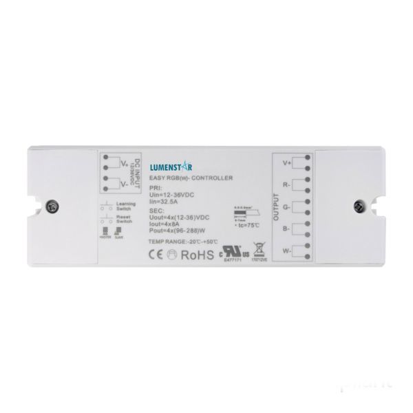 INDOOR RECEIVER FOR REMOTES RGB, RGBW, CCT & SC WITH MULTI-ZONE, INCLUDING WIFI, 8A PER CHANNEL