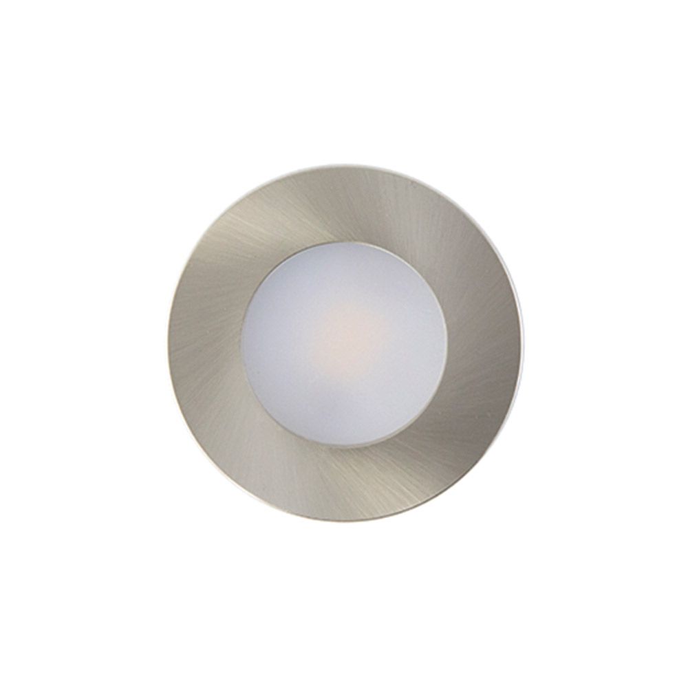 RD7 LED CABINET LIGHT, 12V, 2W, BRUSHED NICKEL TRIM, WARM WHITE 3000K
