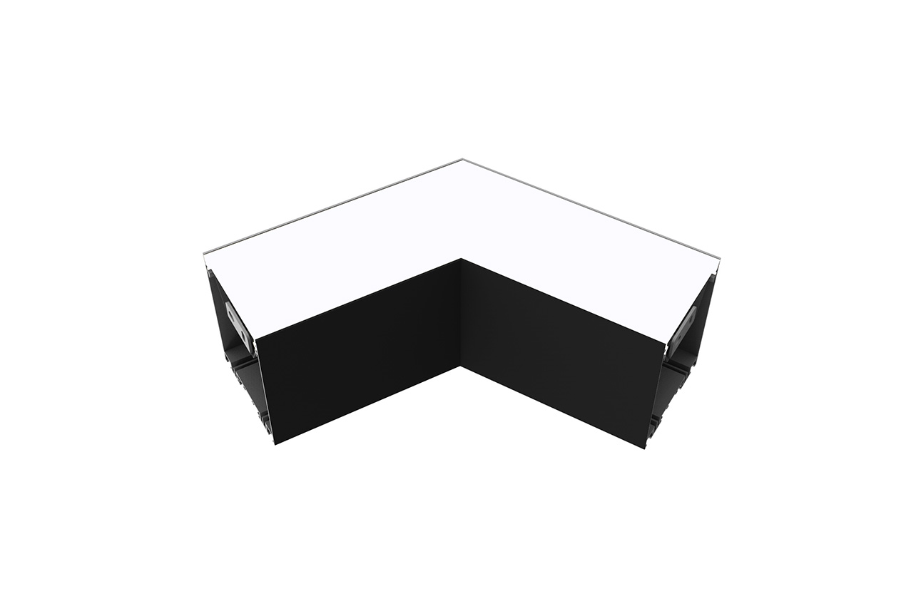 AL ARCHITECTURAL LINEAR, STRIP LIGHTS, ACCESSORIES, 120° CONNECTOR - AL-120-CON-BK