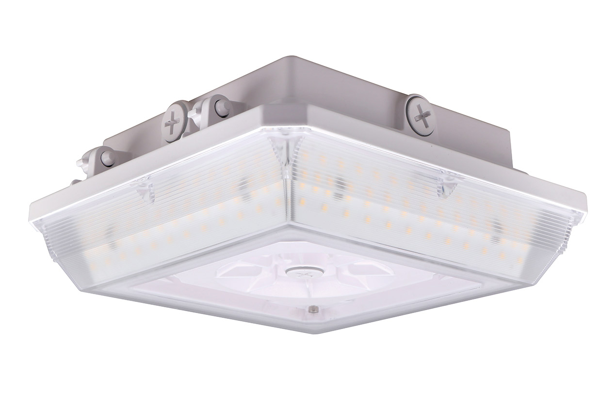GCL01 Garage Canopy Light, Canopy Lights, 75W, 4000K, 120-347V, White, DLC Premium PLJAGRACX7NC, 5 Year Warranty